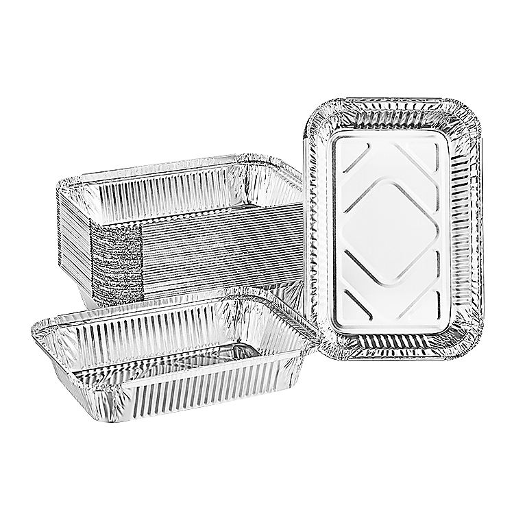 2.25 Lb Aluminum Foil Pans with Lids – Eco-Friendly Disposable Takeout Containers