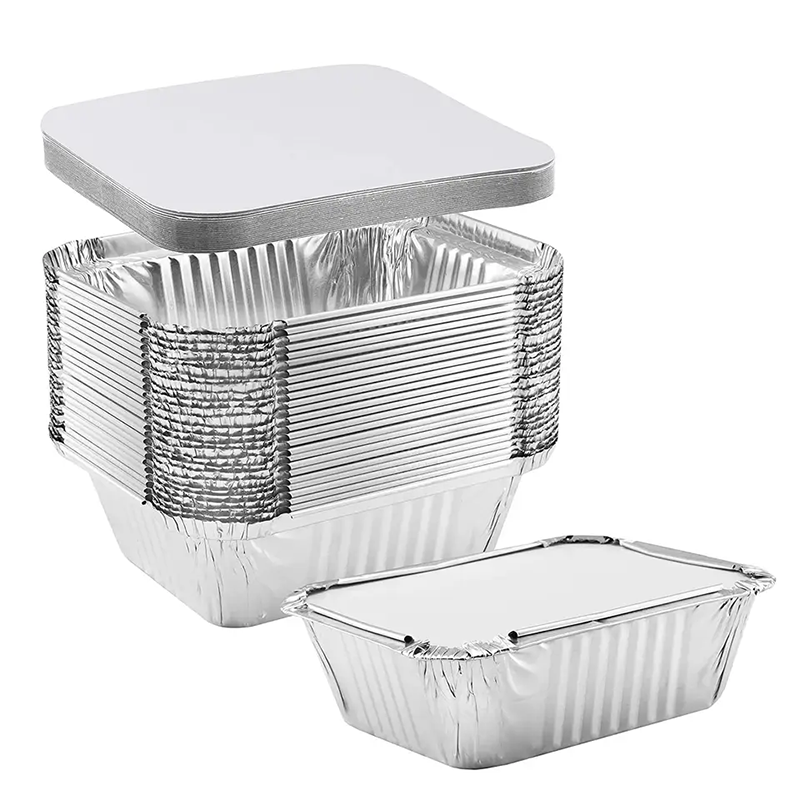450ml Disposable Aluminum Foil Tray with Foil Lid for Catering & Baking