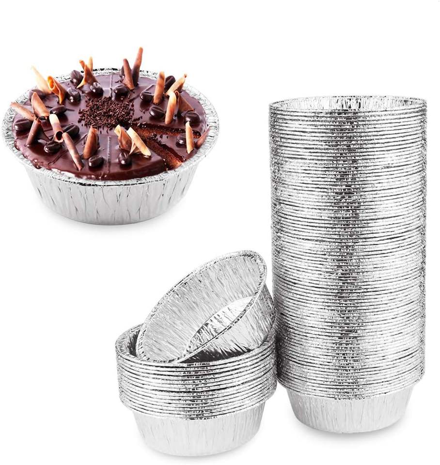 80ml Mini Aluminum Foil Muffin Cups - Eco-Friendly Disposable Baking Liners