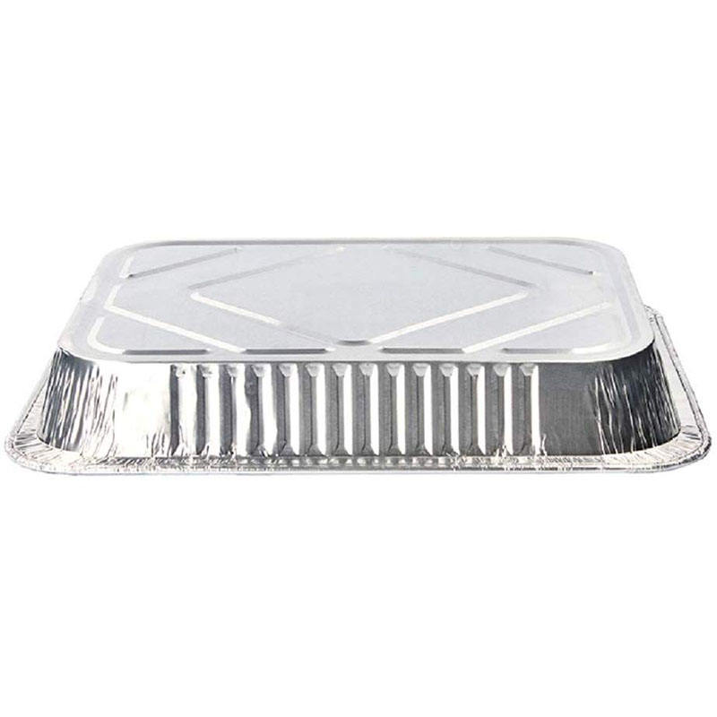 8.6x6.3x2 Inch Disposable Aluminum Foil Trays for Steam Table & Baking