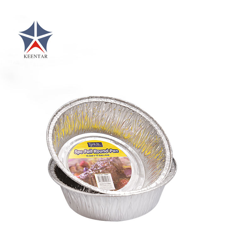 Eco-Friendly 230ml Round Aluminum Foil Container with Cardboard Lid