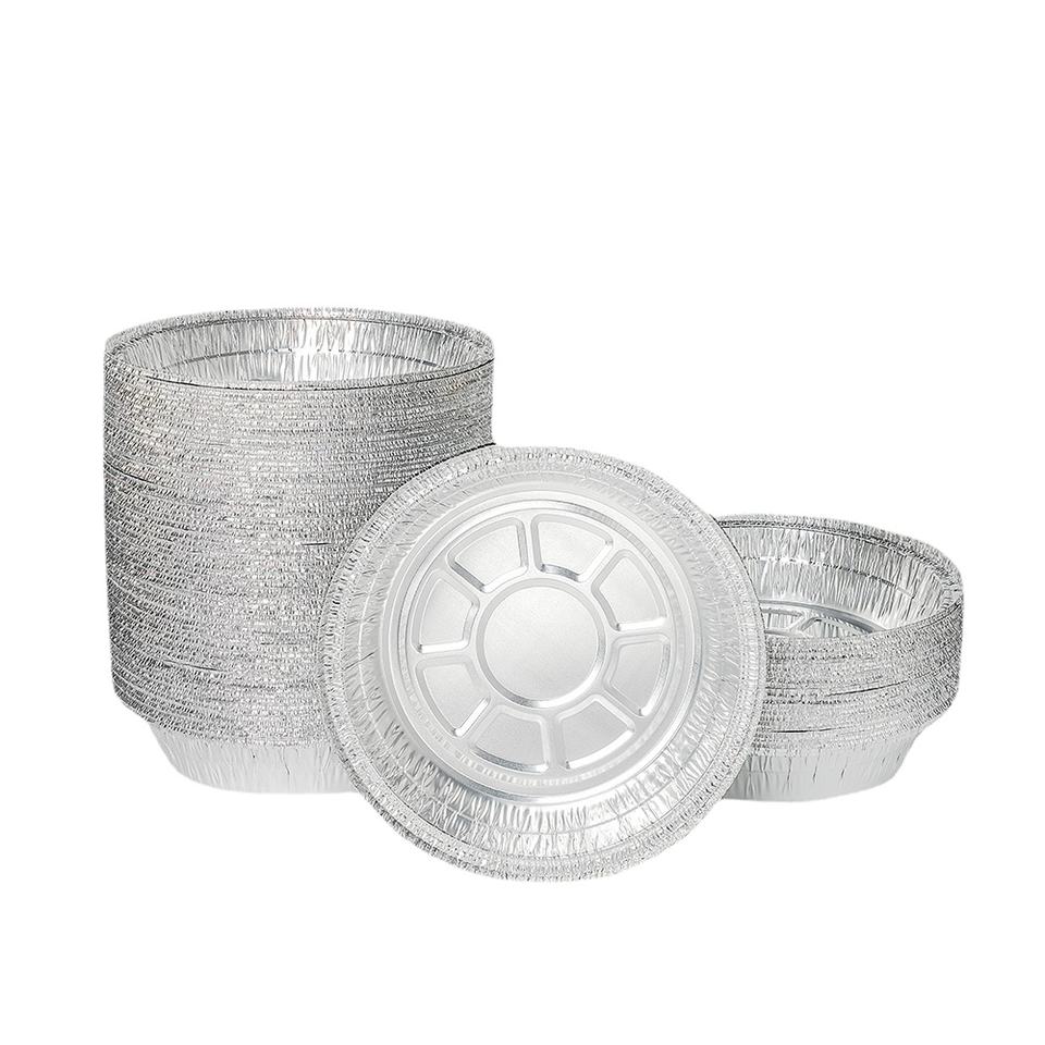 7/8/9 Inch Round Aluminum Foil Pans with Clear Plastic Dome Lids – Oven Safe, Freezer Safe for Hot & Cold Food