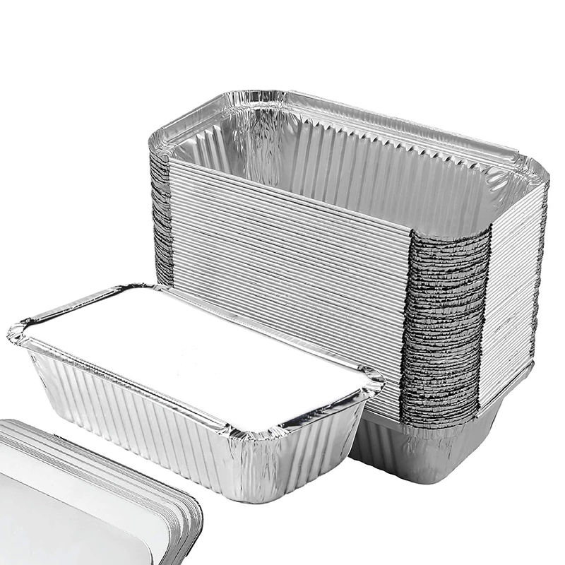 Custom 900ml Aluminum Foil Lunch Box – Disposable Takeout Mini Loaf Pan