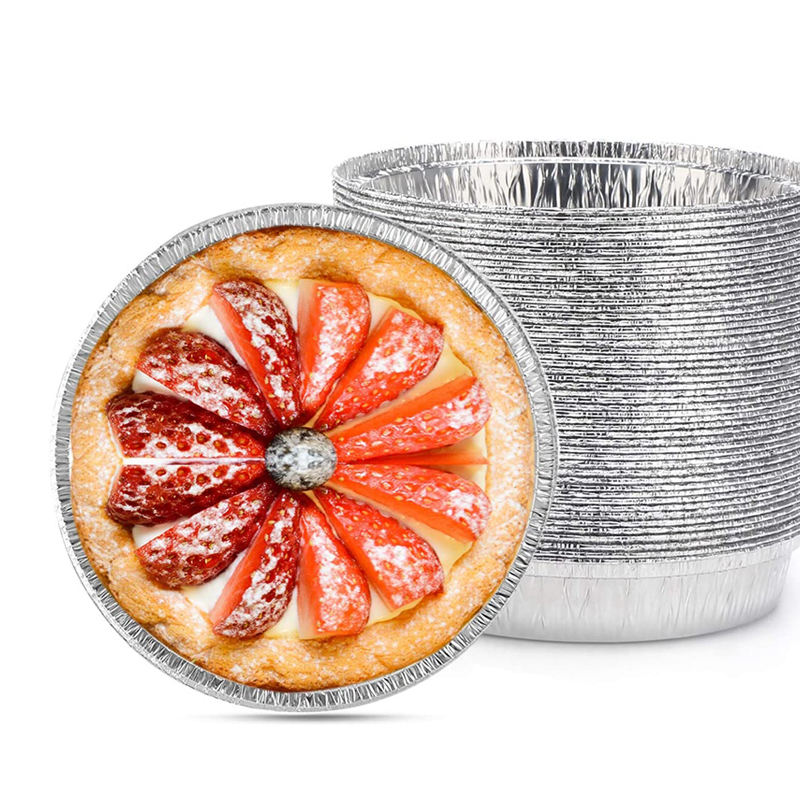 9-Inch Round Disposable Aluminum Foil Pie Pans with Lids for Baking, Air Fryer & Takeout