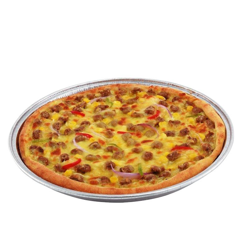 Premium Round Aluminum Foil Pizza Pan - Eco-Friendly Baking Container