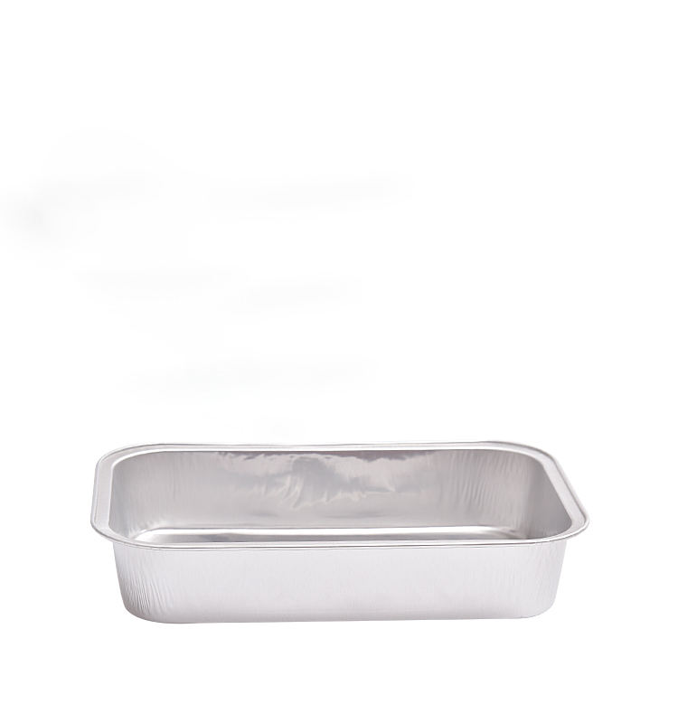 Rectangle Disposable Aluminum Foil Food Container with Lid for Airline Catering