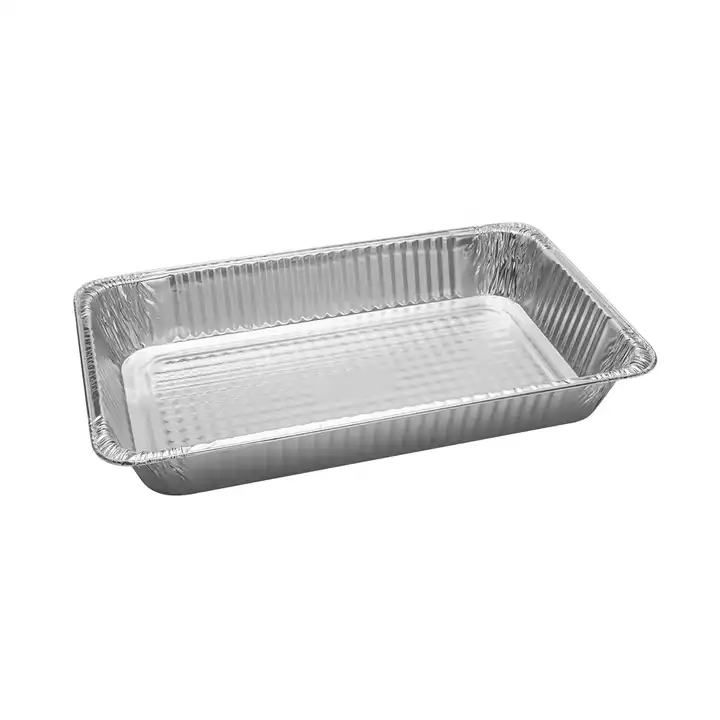 Heavy Duty Full Size Aluminum Steam Table Pans with Foil Lids (100g/120g/130g)