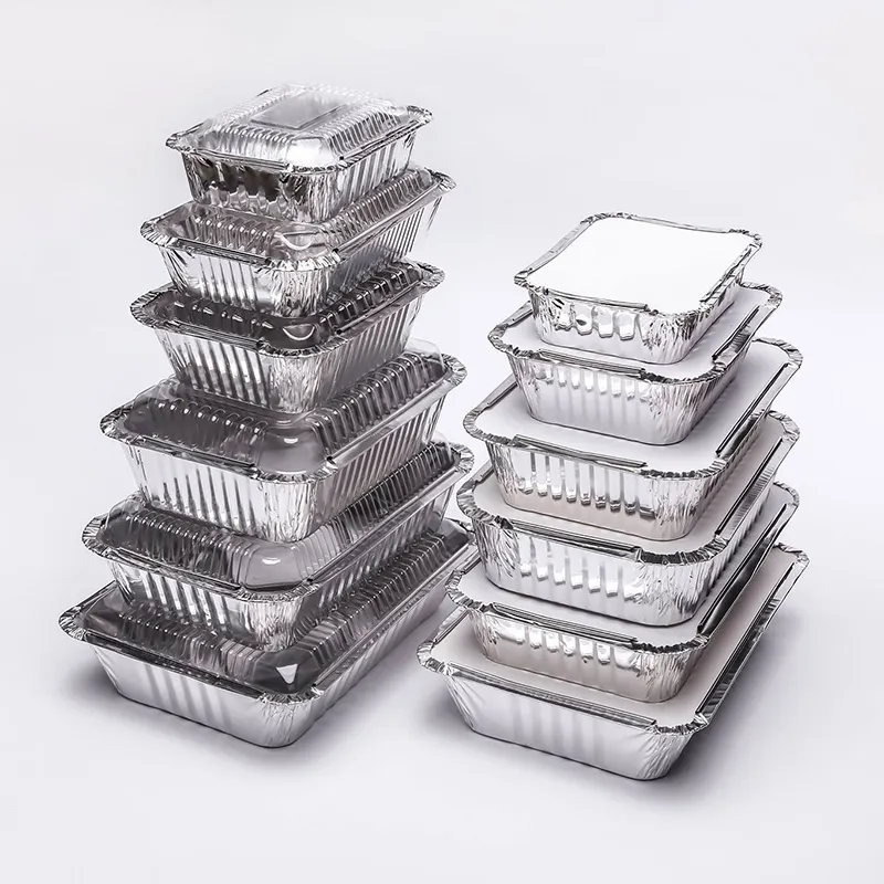 1750ml Aluminum Foil Food Container with Lid - Eco-Friendly, Disposable & Durable