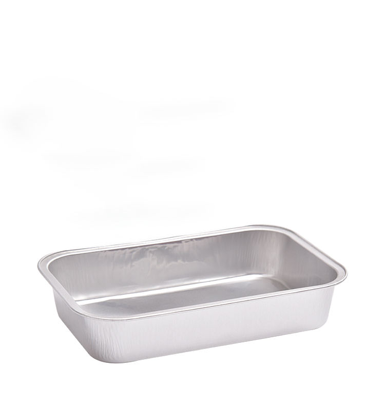 Rectangle Disposable Aluminum Foil Food Container with Lid for Airline Catering