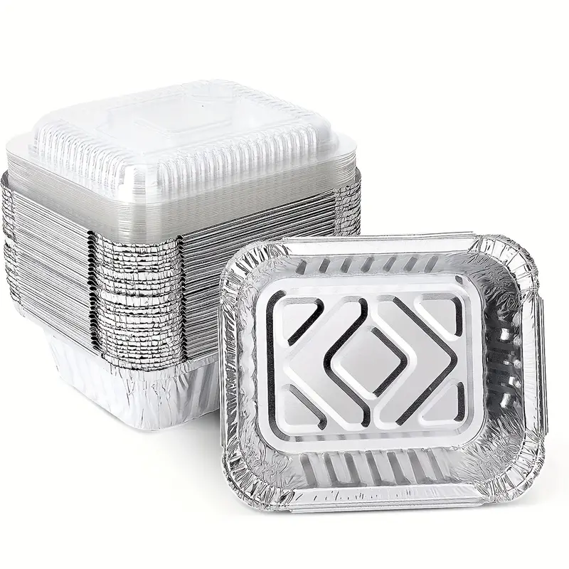 450ml Disposable Aluminum Foil Tray with Foil Lid for Catering & Baking