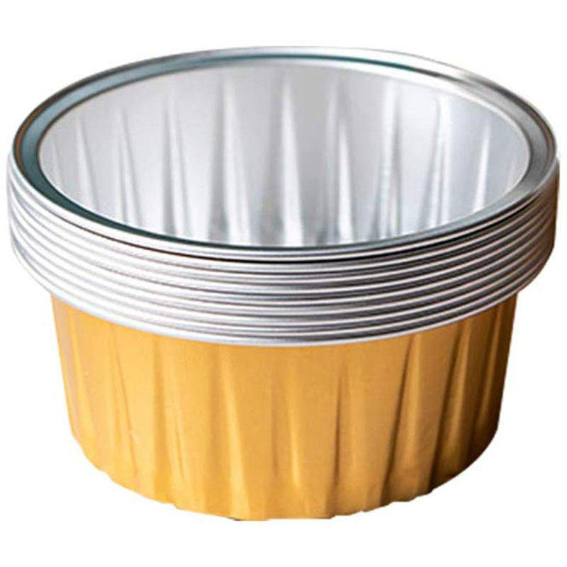 2000 Packs 125ml Colored Aluminum Foil Muffin Cups with Lids - Eco-Friendly Food Grade