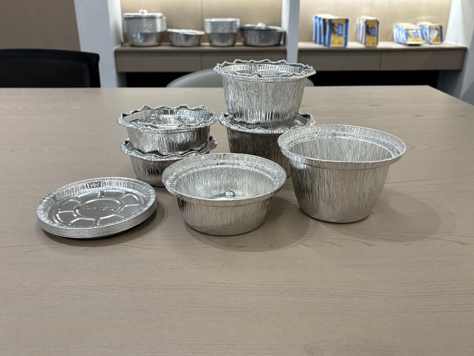 380ml Disposable Aluminum Foil Baking Cup with Lid - Eco-Friendly Mini Cake Pan