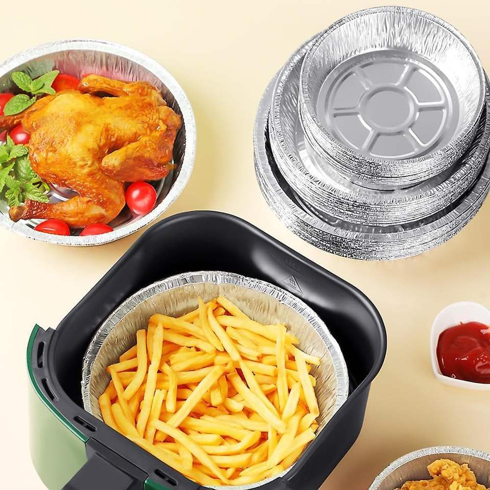 9-Inch Round Disposable Aluminum Foil Pie Pans with Lids for Baking, Air Fryer & Takeout