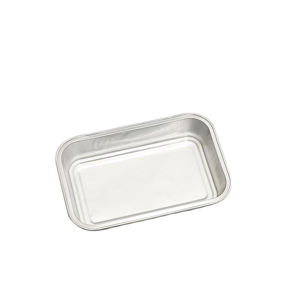 Food-Grade PE Coated Aluminum Foil Lunch Container for Airlines with Foil Lid