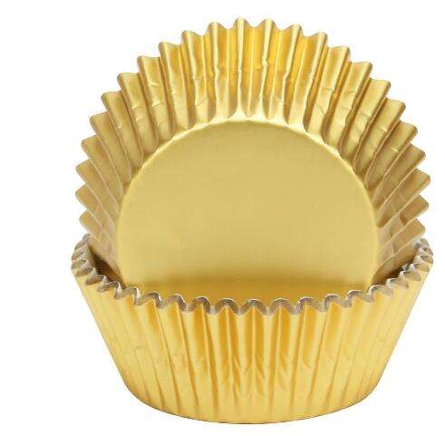 Eco-Friendly Paper Aluminum Foil Muffin Cups - Rose Gold Baking Cup Liners