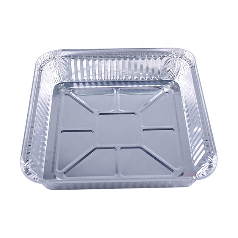 Eco-Friendly Aluminum Foil Serving & BBQ Grill Trays - Customizable, 1650ml