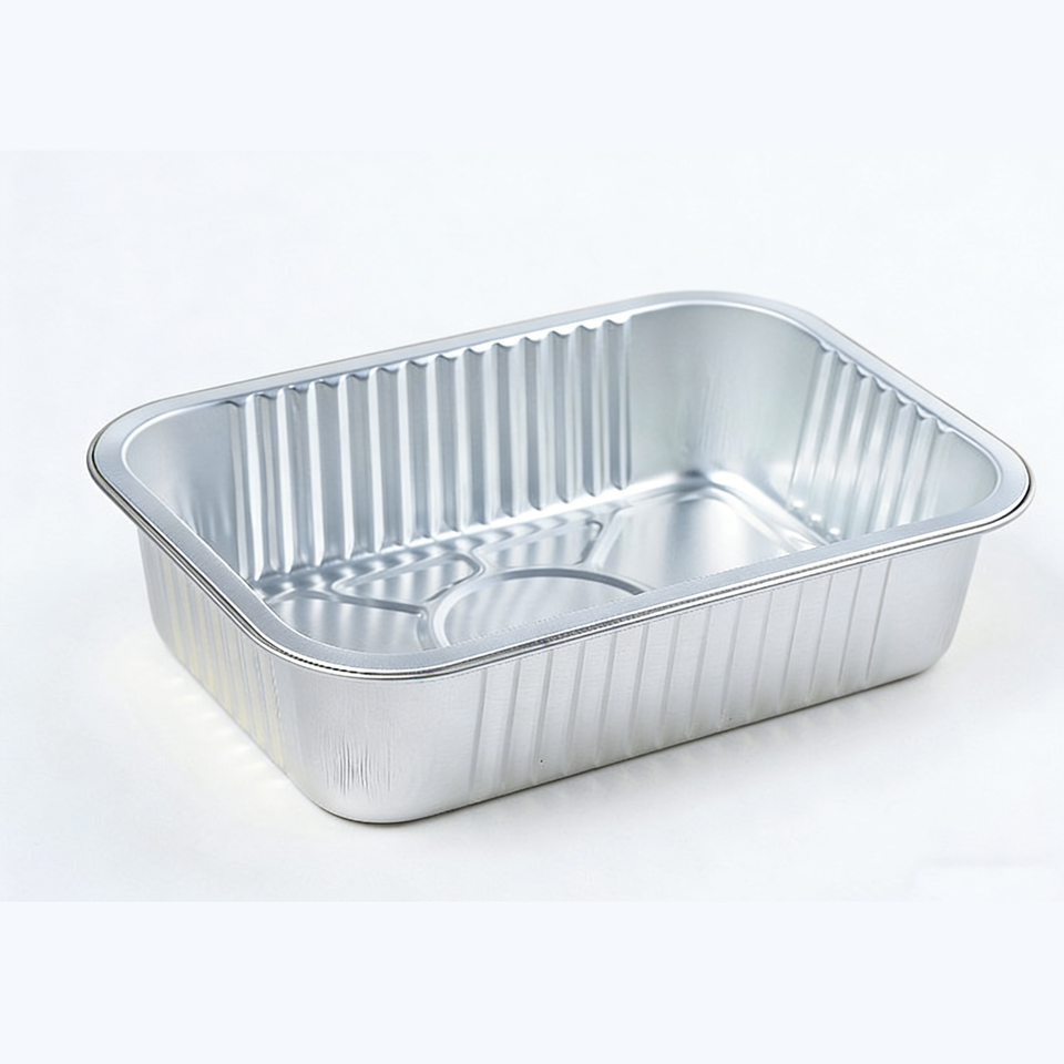 Disposable Aluminum Foil Trays with Lids - Eco-Friendly Rectangular BBQ Baking Pans