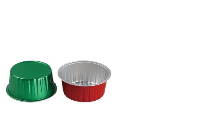 2000 Packs 125ml Colored Aluminum Foil Muffin Cups with Lids - Eco-Friendly Food Grade