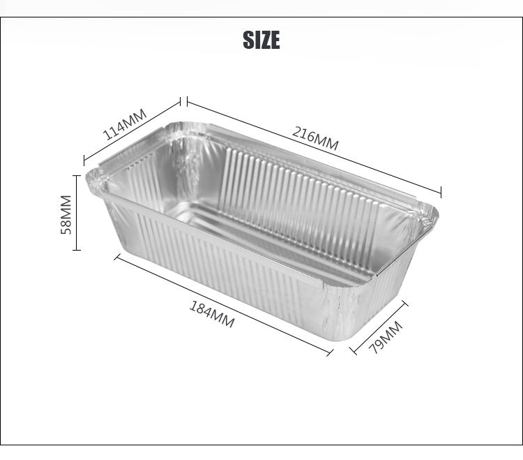 Custom 900ml Aluminum Foil Lunch Box – Disposable Takeout Mini Loaf Pan