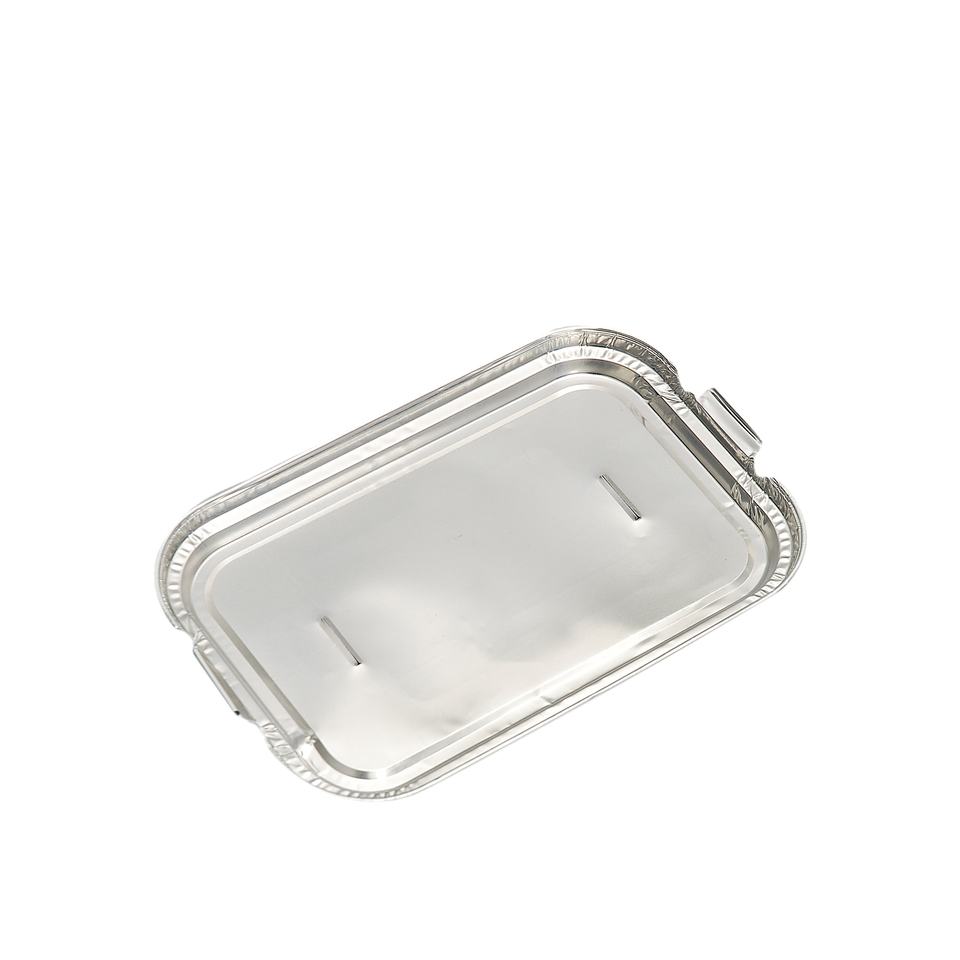 Food-Grade PE Coated Aluminum Foil Lunch Container for Airlines with Foil Lid