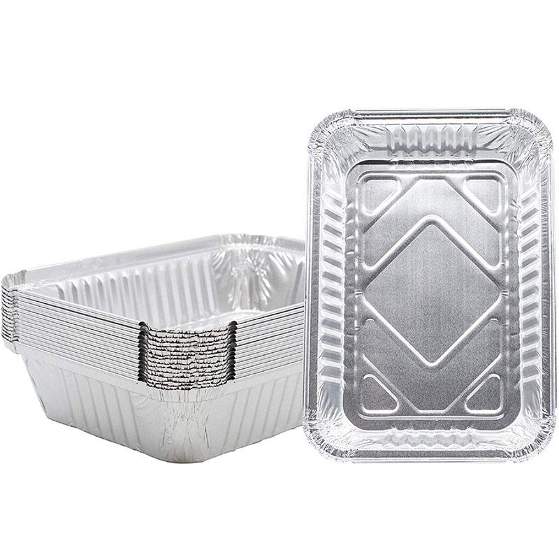 Eco-Friendly 8.6x6.3x2 Inch Aluminum Foil Steam Table Pans for Baking & Catering