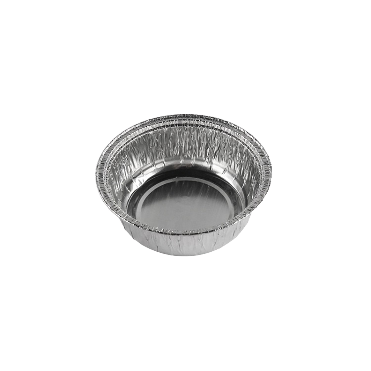 Eco-Friendly Disposable Aluminum Foil Cake Container with PET Lid - 130ml
