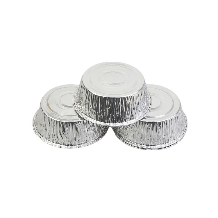 Eco-Friendly 230ml Round Aluminum Foil Container with Cardboard Lid