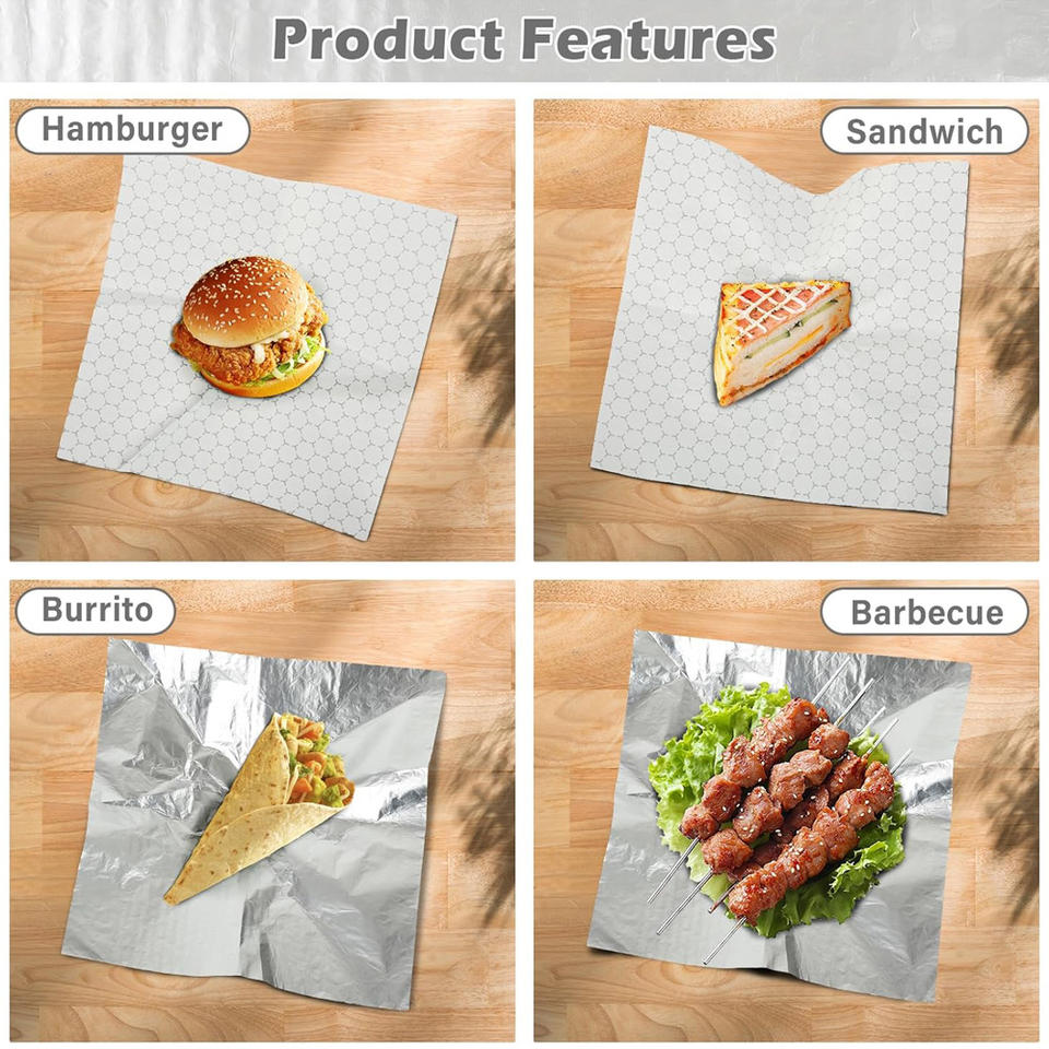 Eco-Friendly Insulated Aluminum Foil Sandwich Wrap Paper for Food Packaging