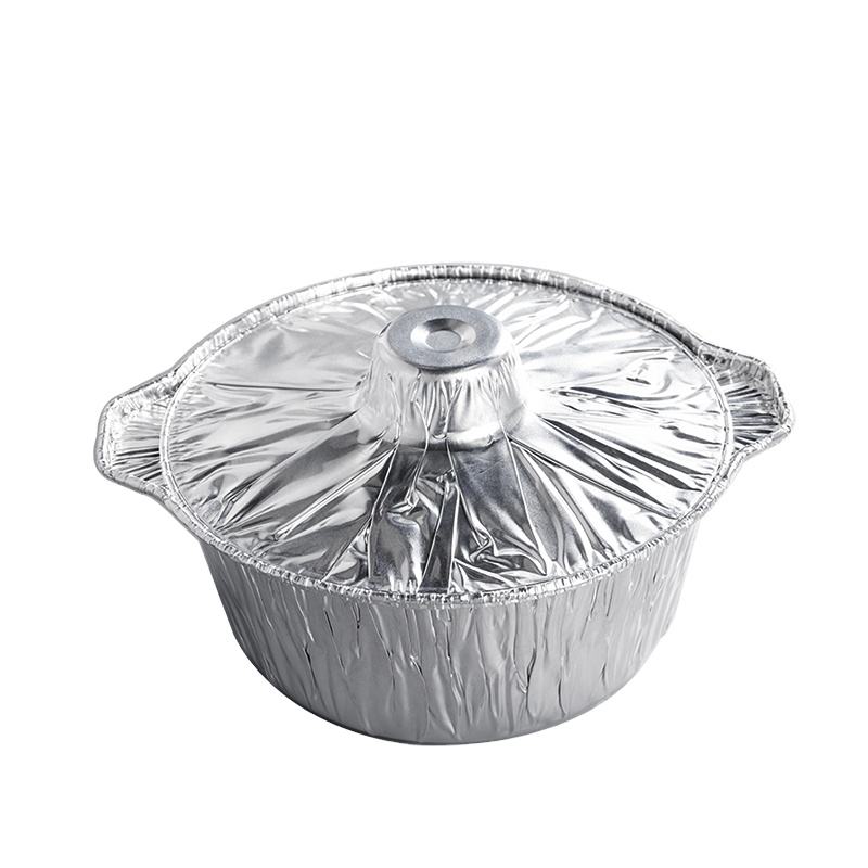 2500ml Heavy Duty Disposable Aluminum Foil Food Container, Eco-Friendly, Air Fryer Safe