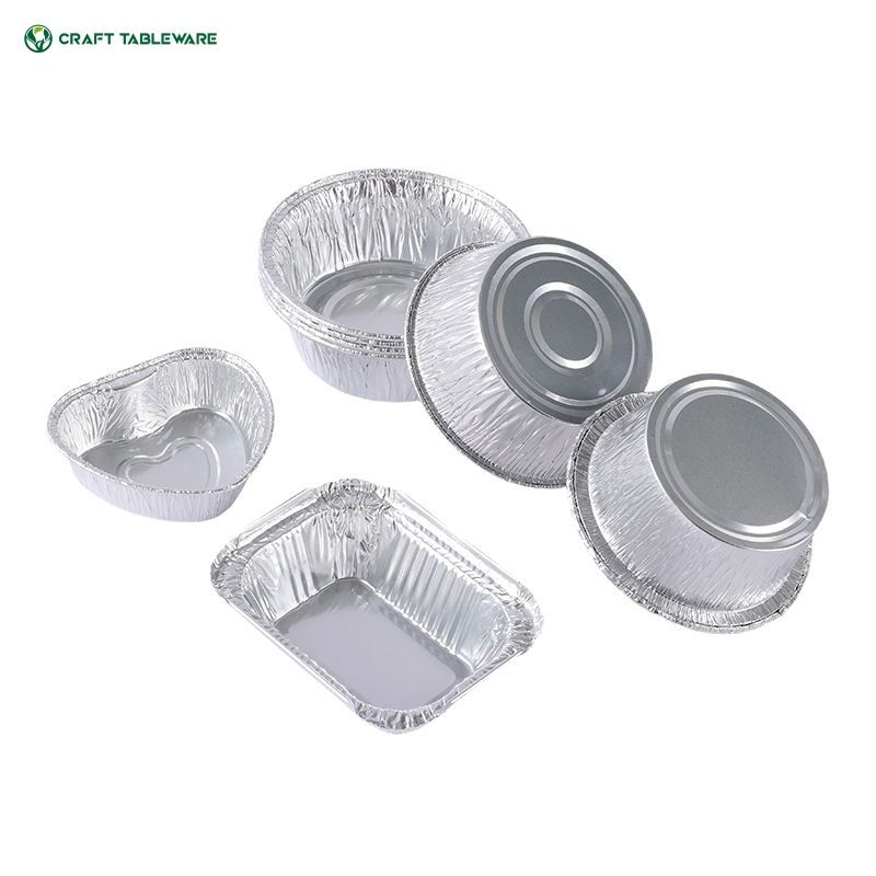Eco-Friendly Aluminum Foil Bowls with Lids for Meal Prep & Takeout