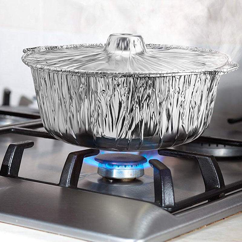 2500ml Heavy Duty Disposable Aluminum Foil Food Container, Eco-Friendly, Air Fryer Safe