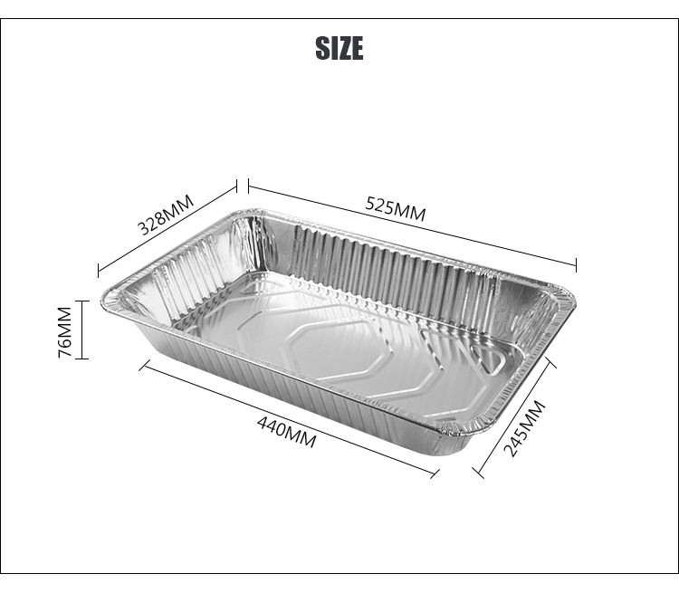 Heavy Duty Full Size Aluminum Steam Table Pans with Foil Lids (100g/120g/130g)