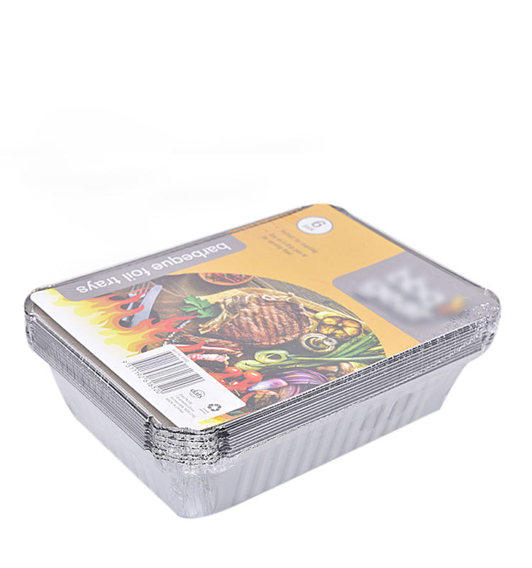 Rectangular Disposable Aluminum Foil Container with Lids - 1000ml Eco-Friendly Food Grade