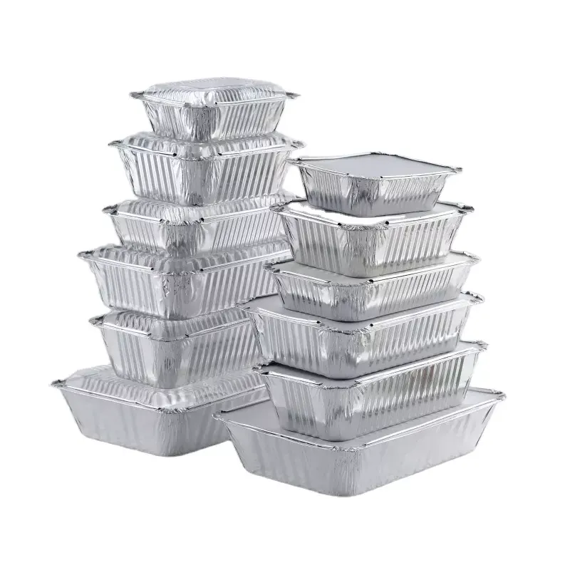 Custom Logo Aluminum Foil Containers for Food Packing - Eco-Friendly Take Out & Baking