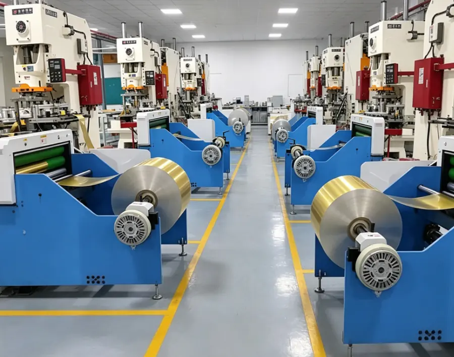 Aluminum foil container production workshop
