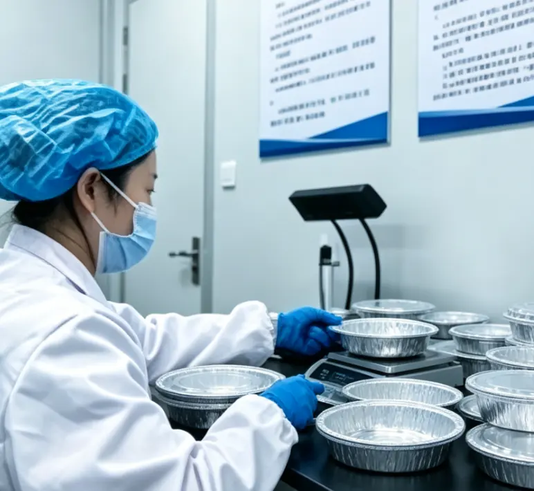 Quality inspection of aluminum foil containers